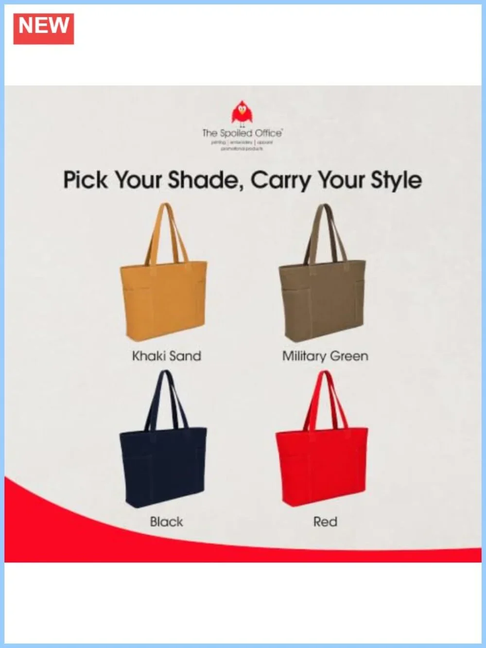 Large Canvas Tote Bag with Compartments, Zipper Closure, Dual Straps, Work or